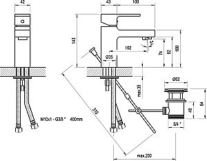 Смеситель для раковины Ravak Chrome CR 011.00 купить в интернет-магазине сантехники Sanbest
