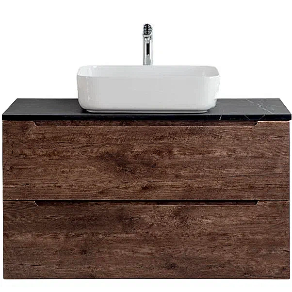 Тумба с раковиной и столешницей BelBagno ETNA 100 ETNA100RW-KEPMNO-1302-SET дуб Мавр для ванной в интернет-магазине Sanbest