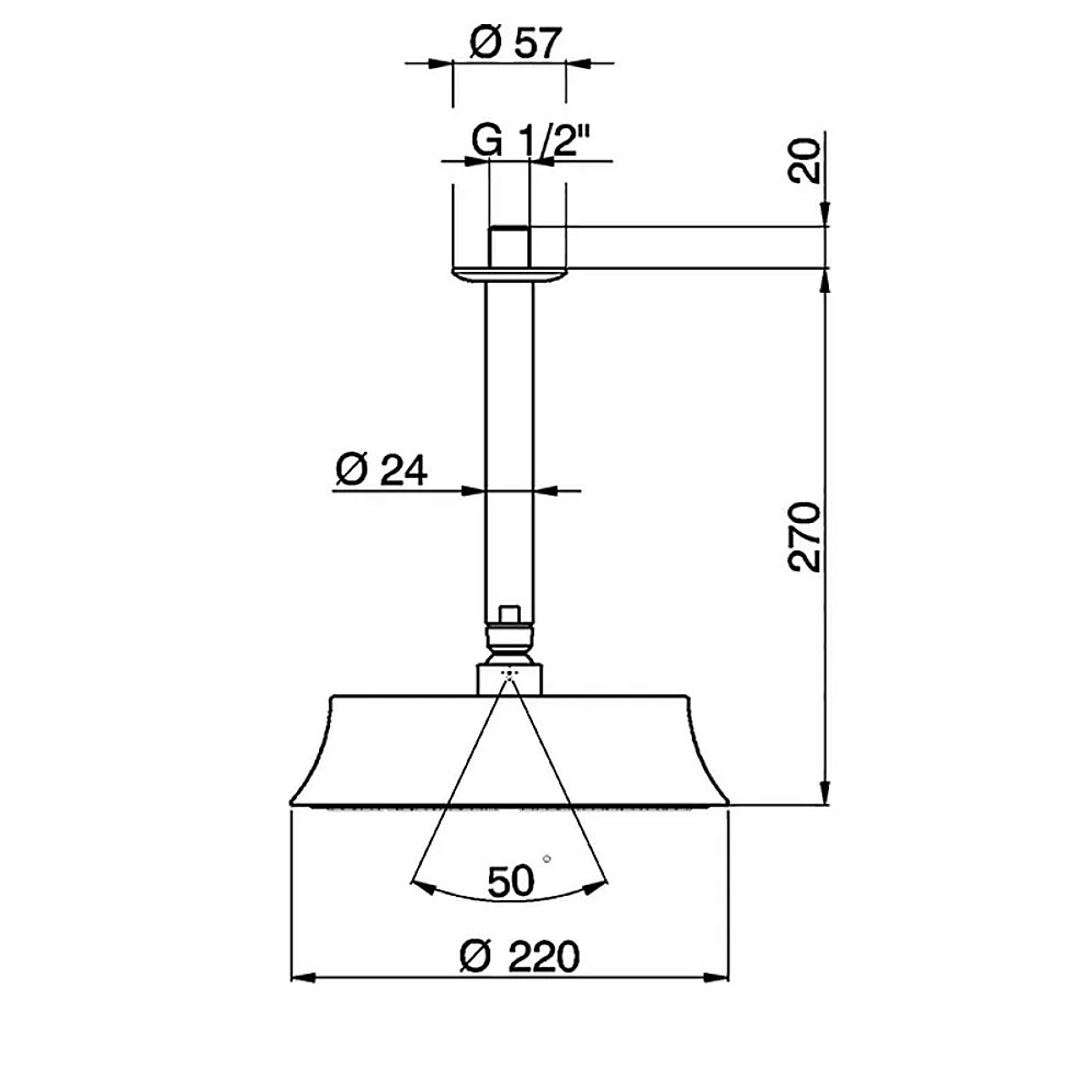 Верхний душ Cisal Shower DS01328024 купить в интернет-магазине сантехники Sanbest