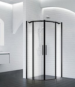 Душевой угол Belbagno ACQUA-R-2 100х100 NERO купить в интернет-магазине Sanbest