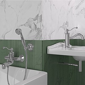 Смеситель для ванны PAINI Duomo 88CR105KM хром купить в интернет-магазине сантехники Sanbest