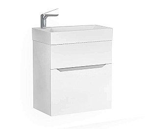 Тумба с раковиной Jorno Folk 65 белая для ванной в интернет-магазине Sanbest