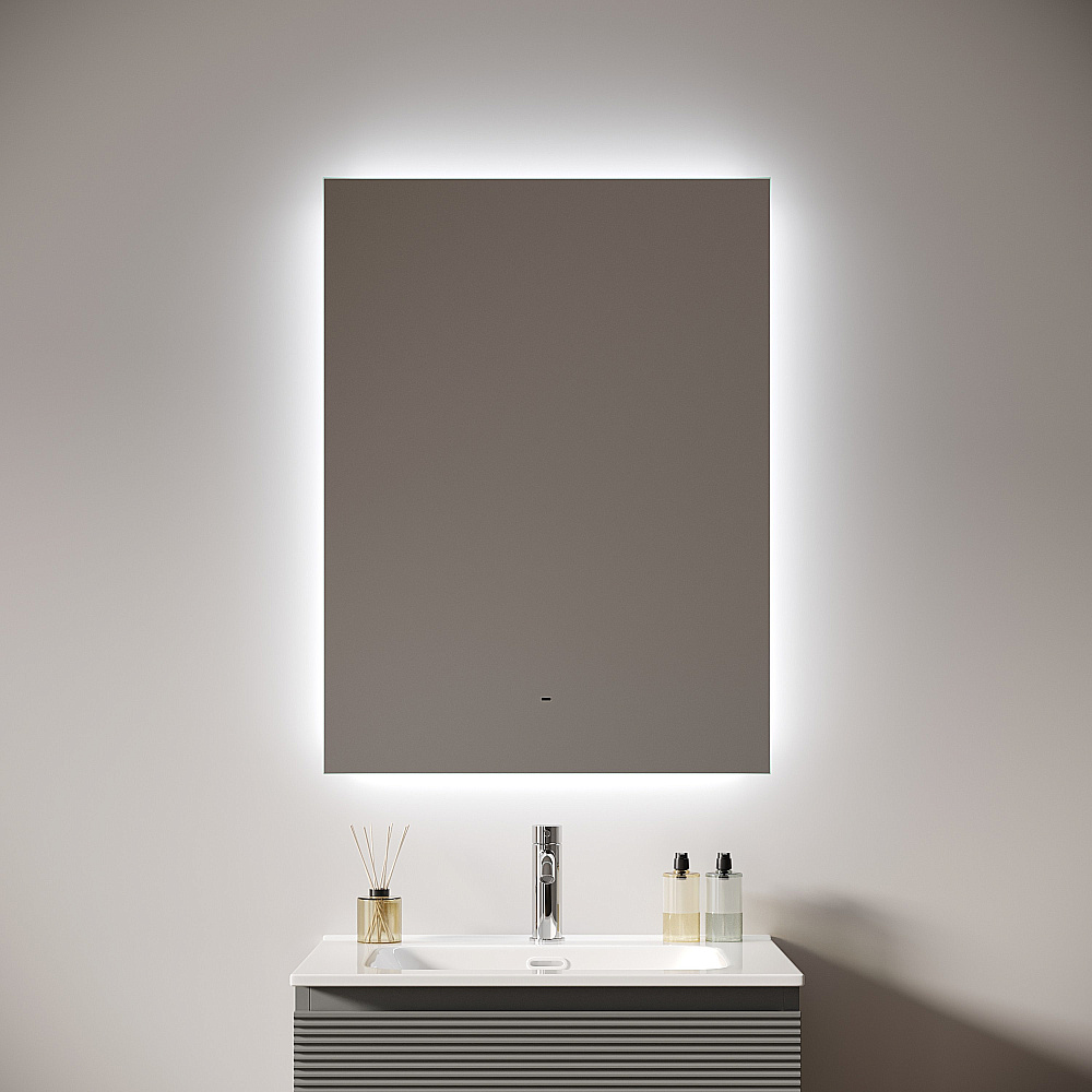 Зеркало с подсветкой Sancos Square 2.0 SQ2.600 60х80 в ванную от интернет-магазине сантехники Sanbest