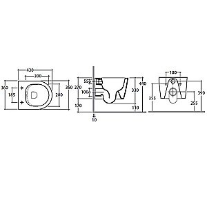 Унитаз подвесной GLOBO Forty3 FOS06.BI безободковый купить в интернет-магазине Sanbest