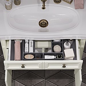 Тумба с раковиной Опадирис КАНТАРА 00-00007479 85 слоновая кость для ванной в интернет-магазине Sanbest