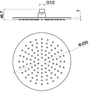 Верхний душ Aquatek AQ2077CR хром купить в интернет-магазине сантехники Sanbest