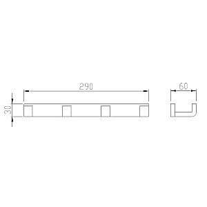 Вешалка на 4 крючка ABBER Westen AA1751SP сатин купить в интернет-магазине сантехники Sanbest