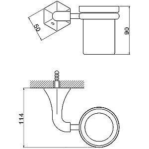 Стакан подвесной Cisal Cherie CE09050024 купить в интернет-магазине сантехники Sanbest
