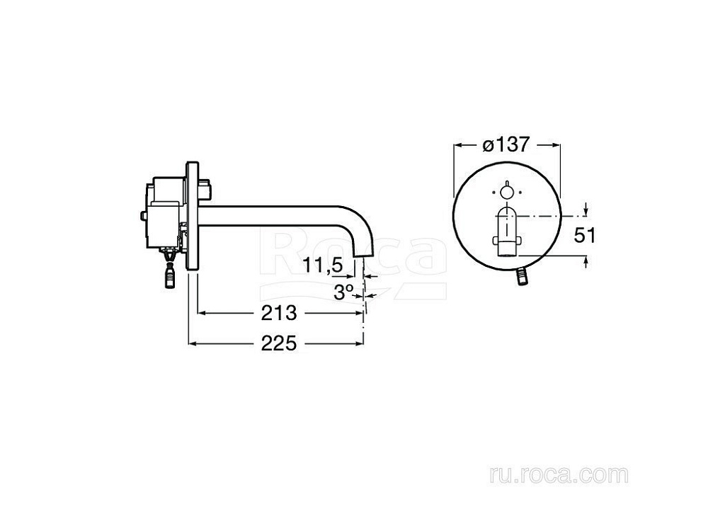 Смеситель для раковины Roca Sentronic-E 5A4602C00 купить в интернет-магазине сантехники Sanbest