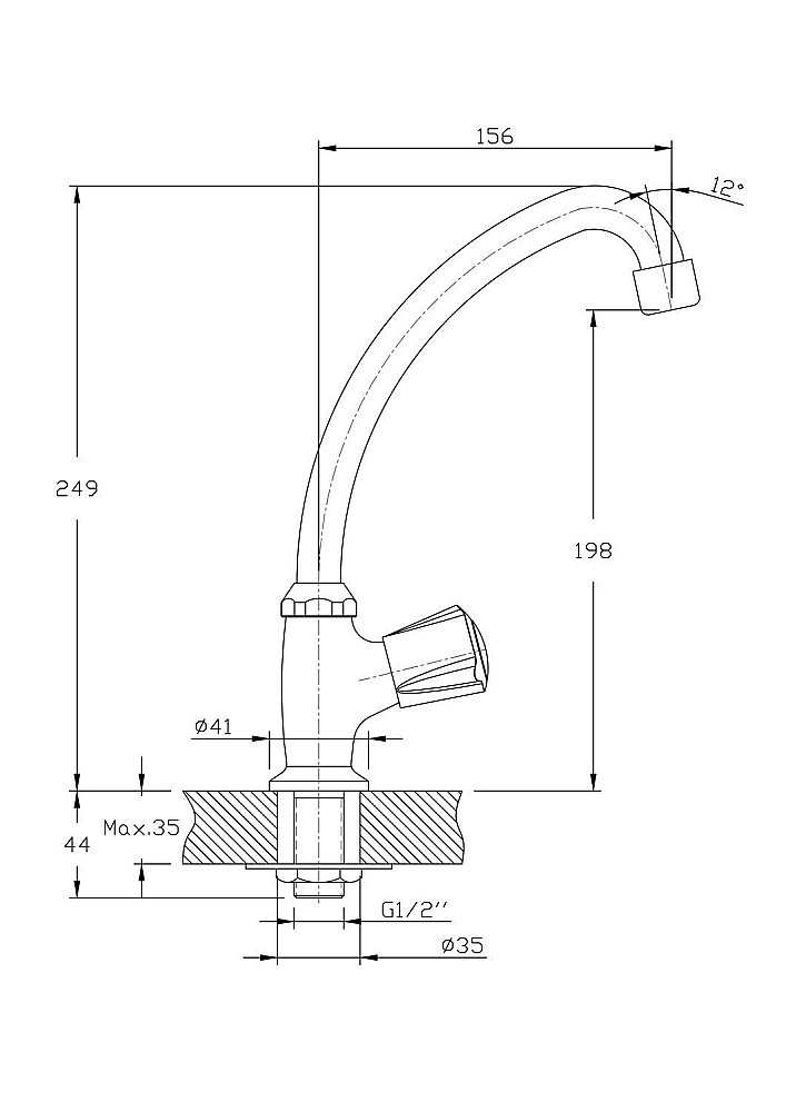 Смеситель для раковины Rush Pioneer PI7950-24 купить в интернет-магазине сантехники Sanbest