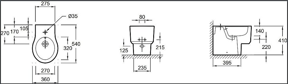 Биде напольное Jacob Delafon FORMILIA VIRAGIO E4775-00 купить в интернет-магазине Sanbest