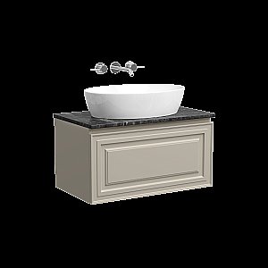 Тумба с раковиной Sancos Very 80 со столешницей, бежевая матовая для ванной в интернет-магазине Sanbest