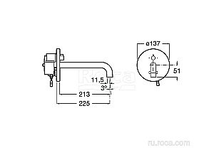 Смеситель для раковины Roca Sentronic-E 5A4602C00 купить в интернет-магазине сантехники Sanbest