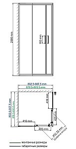 Душевой уголок WasserKRAFT Tauber 64S03 90х90 стекло прозрачное/профиль никель купить в интернет-магазине Sanbest