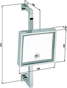 Зеркало косметическое Bemeta 112101182 хром купить в интернет-магазине сантехники Sanbest