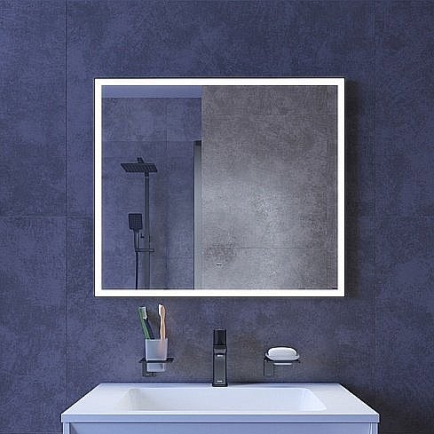 Зеркало Iddis Slide 80 SLI8000i98 черное в ванную от интернет-магазине сантехники Sanbest