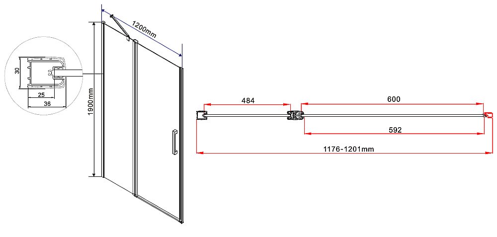 Душевая дверь Vincea Orta VPP-1O120CL 120 хром купить в интернет-магазине Sanbest