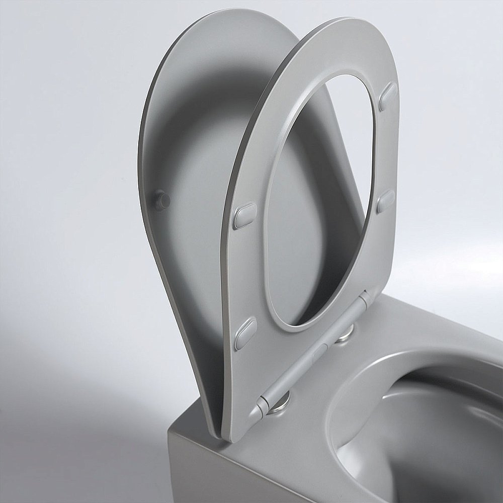 Унитаз Vincea Evo VT1-34SMG безободковый, с крышкой микролифт, серый матовый купить в интернет-магазине Sanbest