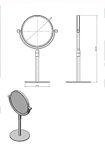 Зеркало косметическое Langberger Accessories 70985 купить в интернет-магазине сантехники Sanbest