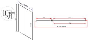 Душевая дверь Vincea Orta VPP-1O120CL 120 хром купить в интернет-магазине Sanbest