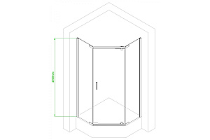 Душевое уголок Royal Bath FATO RB 90TR-T-CH 90х90 стекло прозрачное/профиль хром купить в интернет-магазине Sanbest