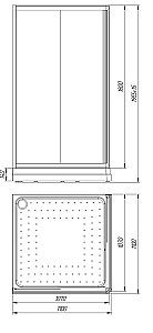 Душевой уголок Радомир Дрим 110 стекло прозрачное/профиль белый купить в интернет-магазине Sanbest