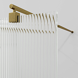 Душевое ограждение WasserKRAFT Vechte 60W46BG-FL 110 фиксатор золото матовое/стекло рифленое купить в интернет-магазине Sanbest