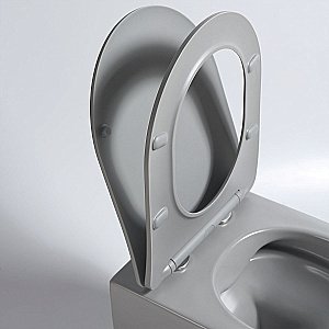 Унитаз Vincea Evo VT1-34SMG безободковый, с крышкой микролифт, серый матовый купить в интернет-магазине Sanbest