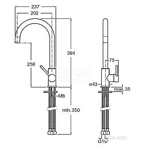 Смеситель для кухни Roca Etna 5A7B09C00 купить в интернет-магазине сантехники Sanbest