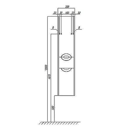 Шкаф-колонна Акватон Сильва Дуб Фьорд для ванной в интернет-магазине сантехники Sanbest