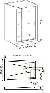 Душевая дверь Good Door FANTASY WTW-140-C-CH купить в интернет-магазине Sanbest