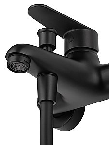 Смеситель для ванны с душевым гарнитуром WONZON & WOGHAND ALFA WW-AE3205-MB черный матовый купить в интернет-магазине сантехники Sanbest