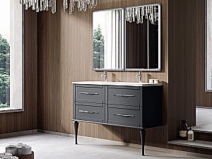 Тумба с раковиной Cezares TIFFANY 120 Nero grafite для ванной в интернет-магазине Sanbest