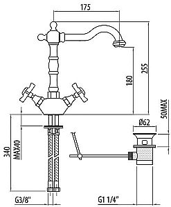 Смеситель для раковины TIFFANY WORLD London TW17300 купить в интернет-магазине сантехники Sanbest