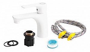 Смеситель для раковины Orange Aristo M19-021w белый купить в интернет-магазине сантехники Sanbest