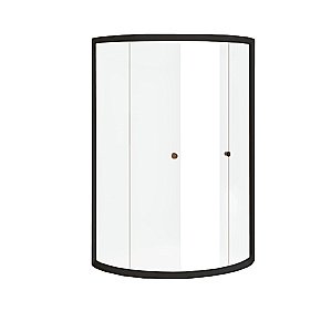 Душевой уголок Радомир Найт 110х110 стекло прозрачное/профиль черный купить в интернет-магазине Sanbest