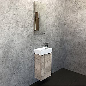 Тумба с раковиной Comforty Асти-40 00-00013798 дуб дымчатый для ванной в интернет-магазине Sanbest