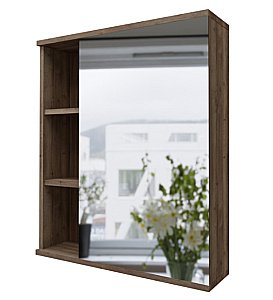 Зеркальный шкаф Grossman ФОРТА 70 темный дуб галифакс купить в интернет-магазине сантехники Sanbest