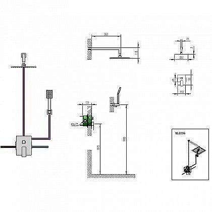 Душевая система Mingliu ML8006 купить в интернет-магазине сантехники Sanbest