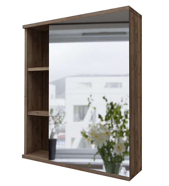 Зеркальный шкаф Grossman ФОРТА 70 темный дуб галифакс купить в интернет-магазине сантехники Sanbest