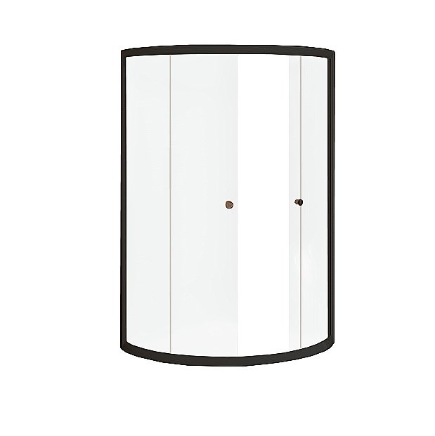 Душевой уголок Радомир Найт 110х110 стекло прозрачное/профиль черный купить в интернет-магазине Sanbest