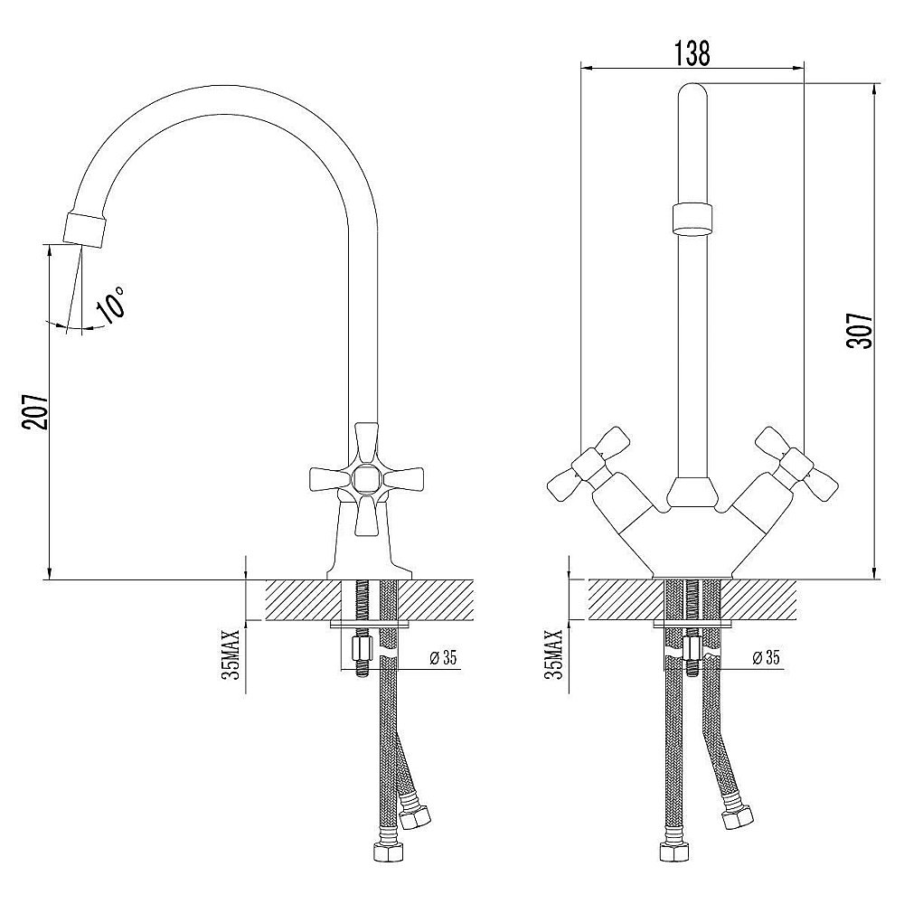 Смеситель для кухни Lemark Benefit LM2505C купить в интернет-магазине сантехники Sanbest