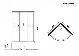 Душевая кабина Niagara Eco E80/40/TN/BK 80х80 купить в интернет-магазине Sanbest