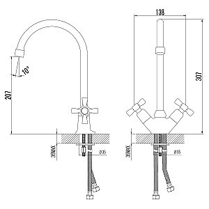 Смеситель для кухни Lemark Benefit LM2505C купить в интернет-магазине сантехники Sanbest