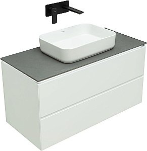 Тумба с раковиной Allen Brau Infinity 100 1.21003.WM белый матовый для ванной в интернет-магазине Sanbest