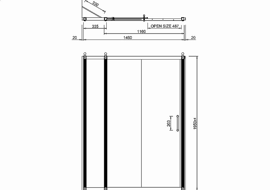 Душевая дверь раздвижная Burlington 150 стекло прозрачное/профиль хром купить в интернет-магазине Sanbest