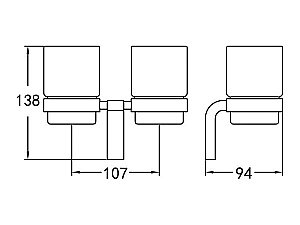 Стакан с держателем Cezares Ultima AM-F-8930A купить в интернет-магазине сантехники Sanbest