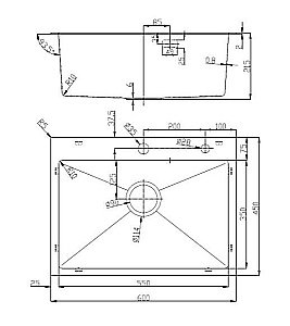 Кухонная мойка D&K 60х45 DKS604504 сатин купить в интернет-магазине сантехники Sanbest