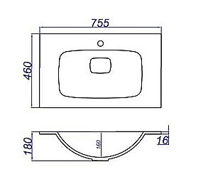Тумба с раковиной Aqwella Accent 75 белая для ванной в интернет-магазине Sanbest
