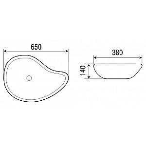 Раковина накладная WeltWasser WW ELBACH 1090 65 белая купить в интернет-магазине Sanbest